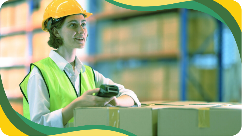 Young woman packing a cosmeticand beauty fufillment order